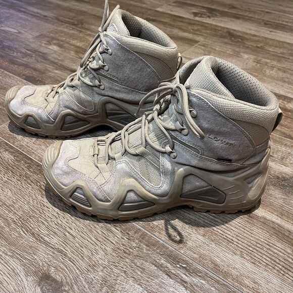 LOWA Zephyr GTX Mid TF Tactical Boots Men’s Size 11 Beige Gore-Tex Waterproof - Picture 6 of 14